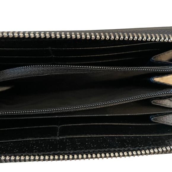 GUCCI Off The Grid Zip Around Long Wallet GG Logo Nylon Leather Black Gold New - Picture 11 of 16